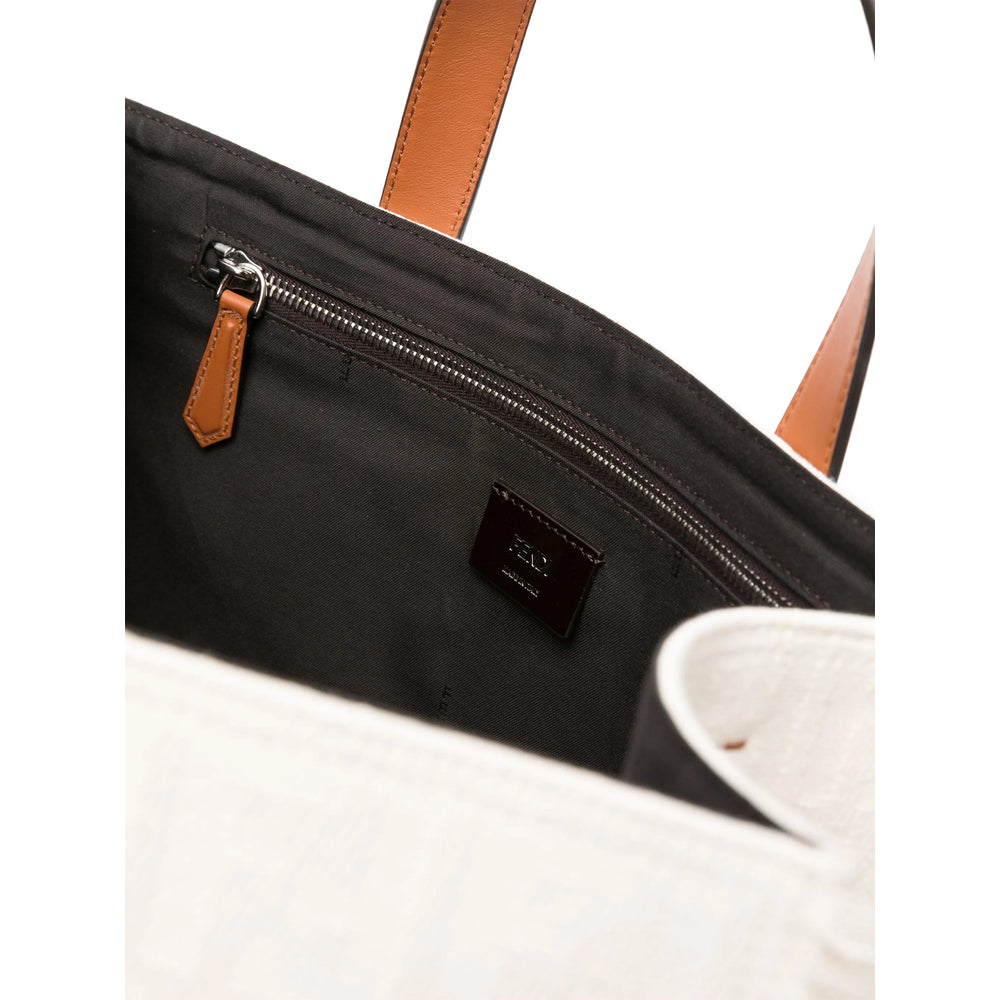 Fendi Neutrals Tote Bags Men