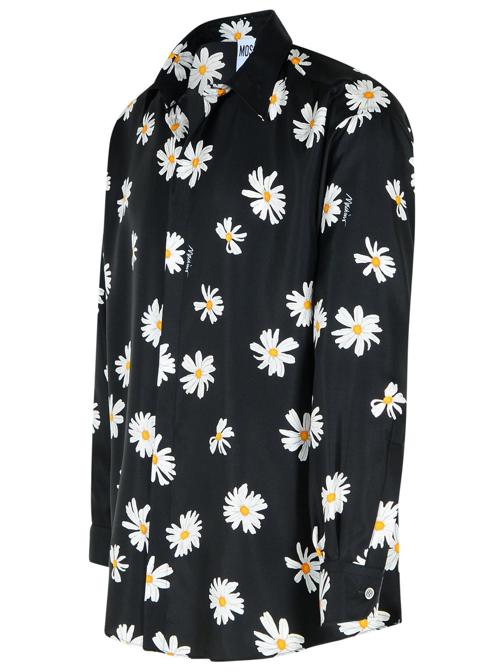 Moschino Black Silk Shirt Men