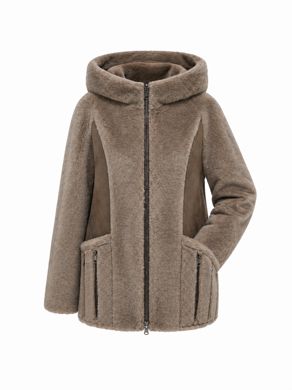 Drew Reversible Faux Fur Suede Hooded Jacket
