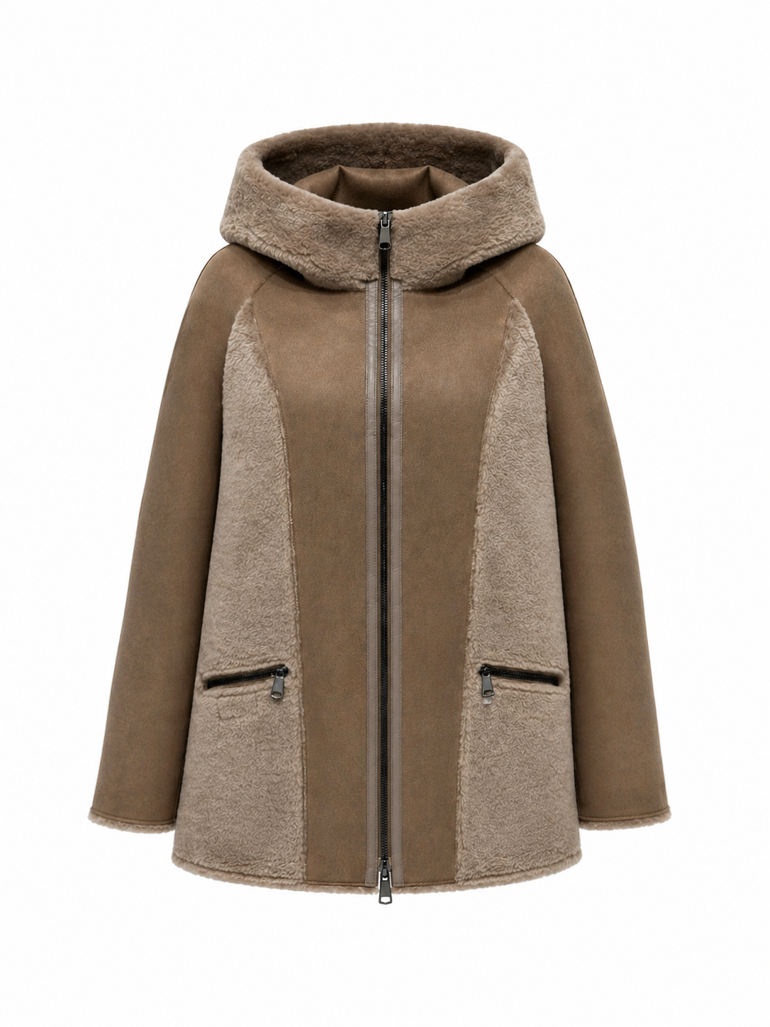 Drew Reversible Faux Fur Suede Hooded Jacket