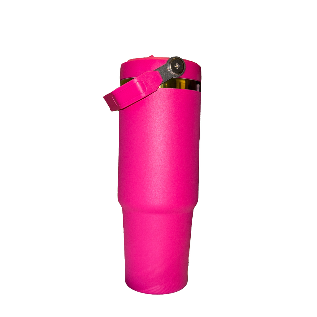 Rainbow Tumbler  in Teal, Light Pink, Light Purple, Bright Pink with Flip up Straw  30 o