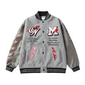 AC Milan Off-White Gray Varsity Wool Jacket