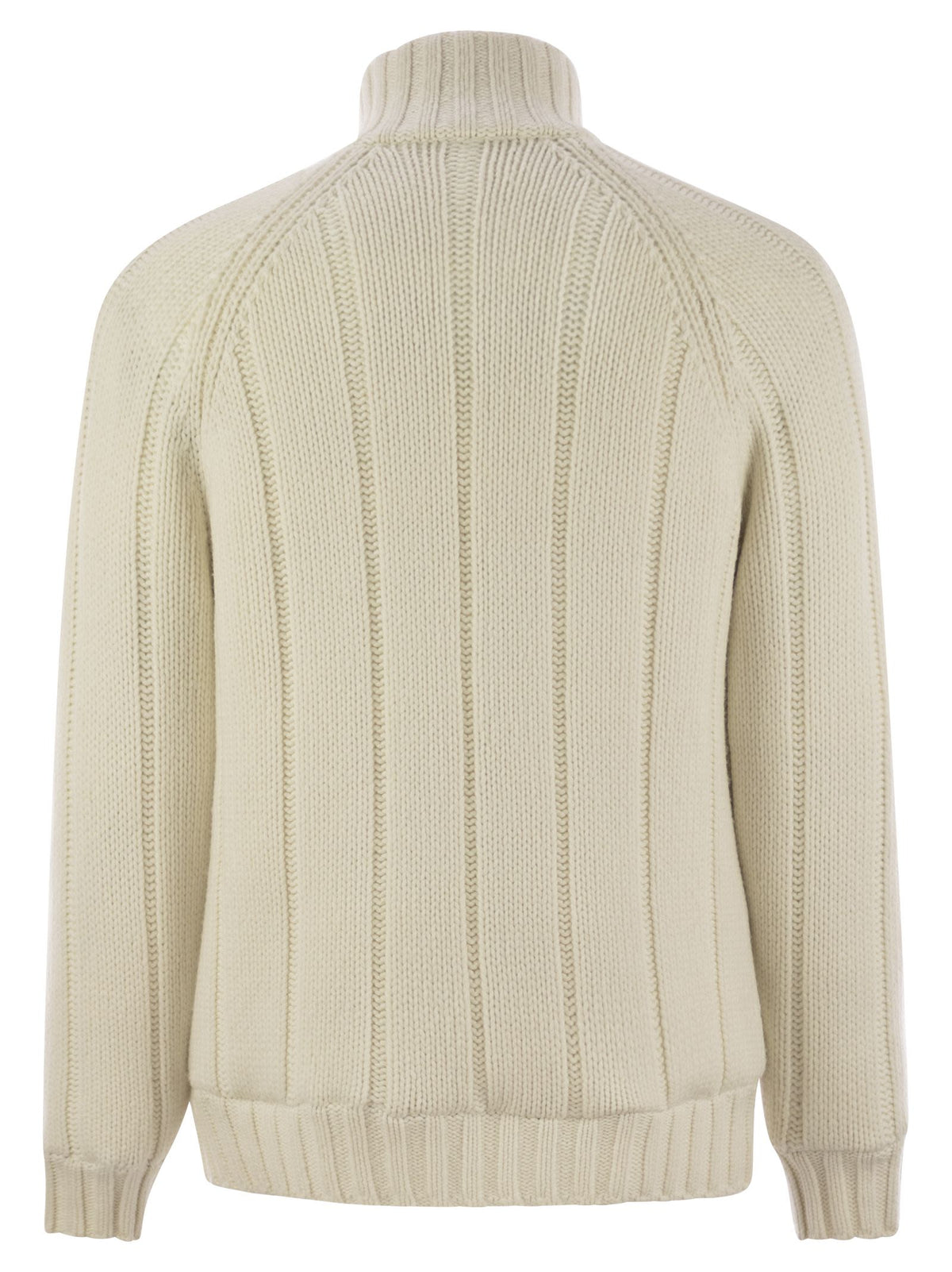 Brunello Cucinelli Men Cashmere Knit Down Jacket With Zip