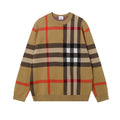 BURBERRY Check Technical Cotton Sweater In Archive Beige