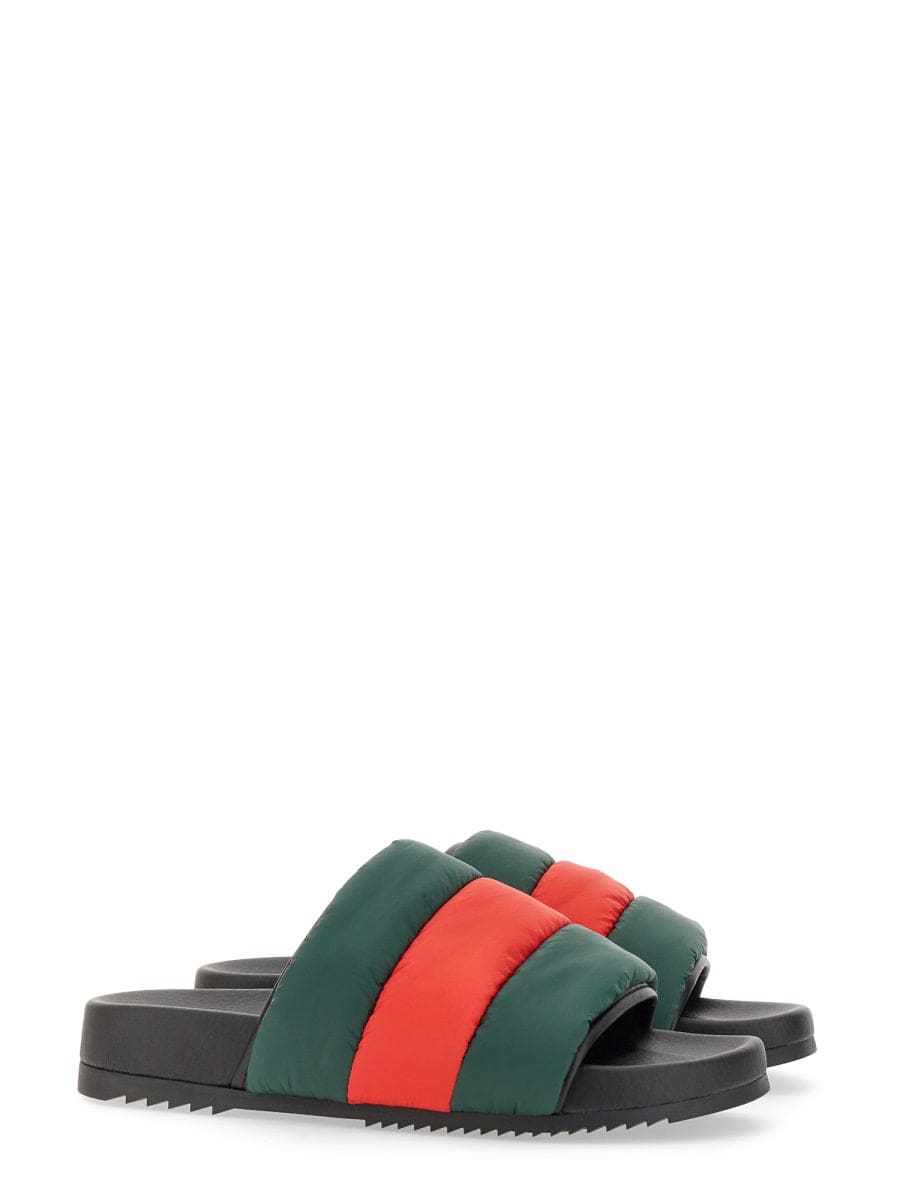 GUCCI Slider Sandal with Web Ribbon - 3 cm Sole Height