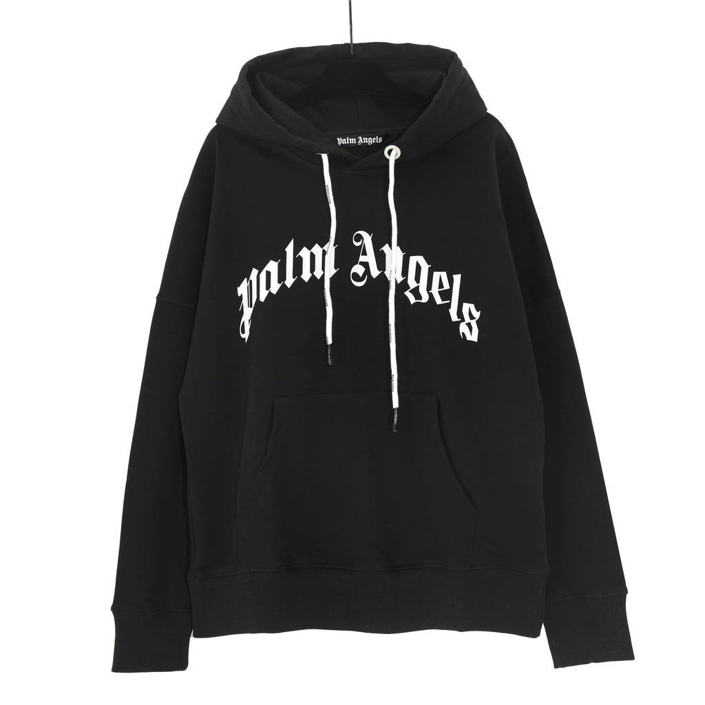 Palm Angels Logo-Print Sweatshirt Black/White